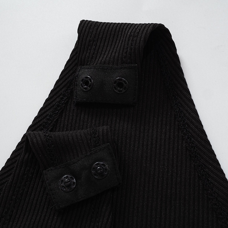 Jumpsuit Cổ Cao Tay Dài Hoạ Tiết In Thiết Kế Quyến Rũ