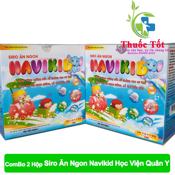 [ Chính Hãng ]  ComBo 2 Hộp SIRO ĂN NGON NAVIKID HỌC VIỆN QUÂN Y GIÚP BÉ HẾT BIẾNG ĂN