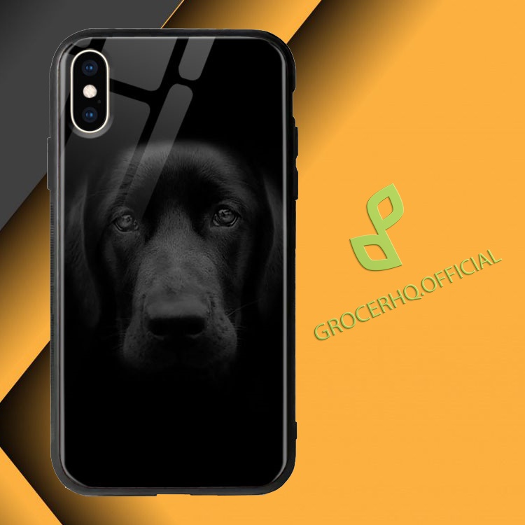 Ốp Nhựa Cao Cấp 12 Pro Hình Con Chó Đen Chất GROCERHQ.OFFICIAL Cho Iphone 12/11/ProMax/Mini/6/6S/7/8/8P/7P/6P/6Sp/X