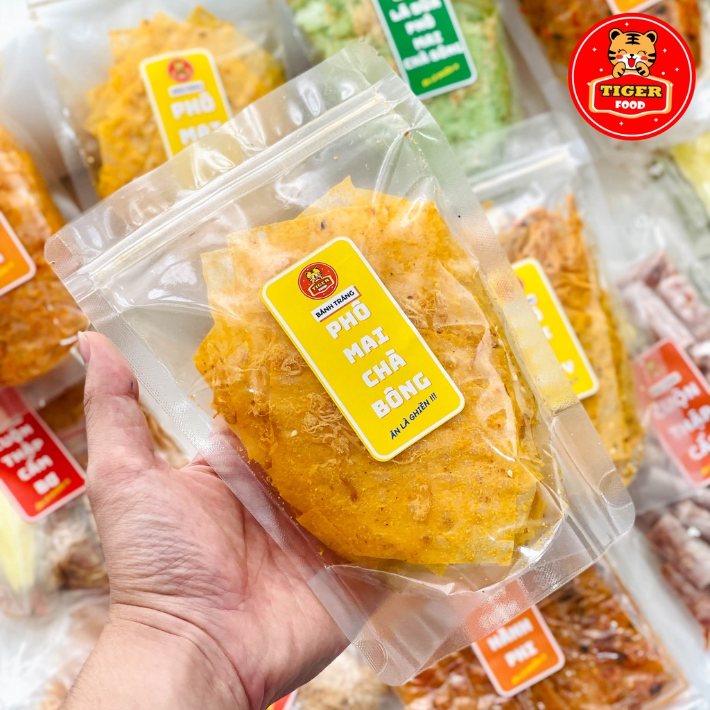 Bánh Tráng 14 vị SIÊU NGON TIGER FOOD Bánh tráng bơ -Phô mai - Sa tế - Cuộn thập cẩm -Lá dứa - Ăn là ghiền