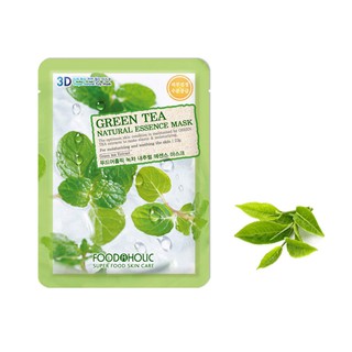 Mặt Nạ 3D Trà Xanh Green Tea Natural Essence Mask Foodaholic