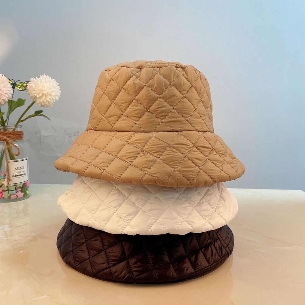 Vy Vy®Mũ bucket vải mềm trần trám phong cách VIntage mới