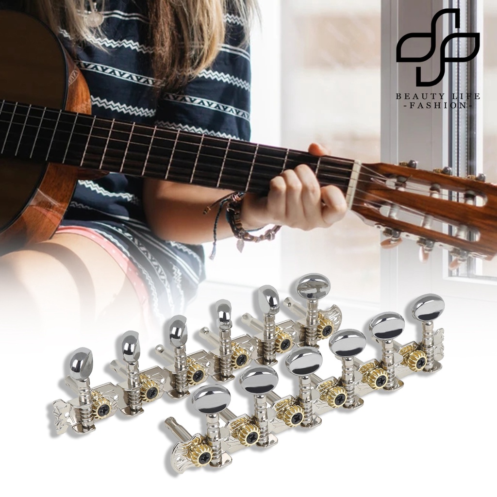 1 Bộ 6 Nút Chỉnh Dây Đàn Guitar Điện 6-link 12 Dây