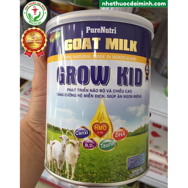 Sữa Dê PureNutri Goat Milk Grow Kid 900g - Giúp Phát Triển Não Bộ Và Tăng Trưởng Chiều Cao, Tăng Cường Hệ Miễn Dịch