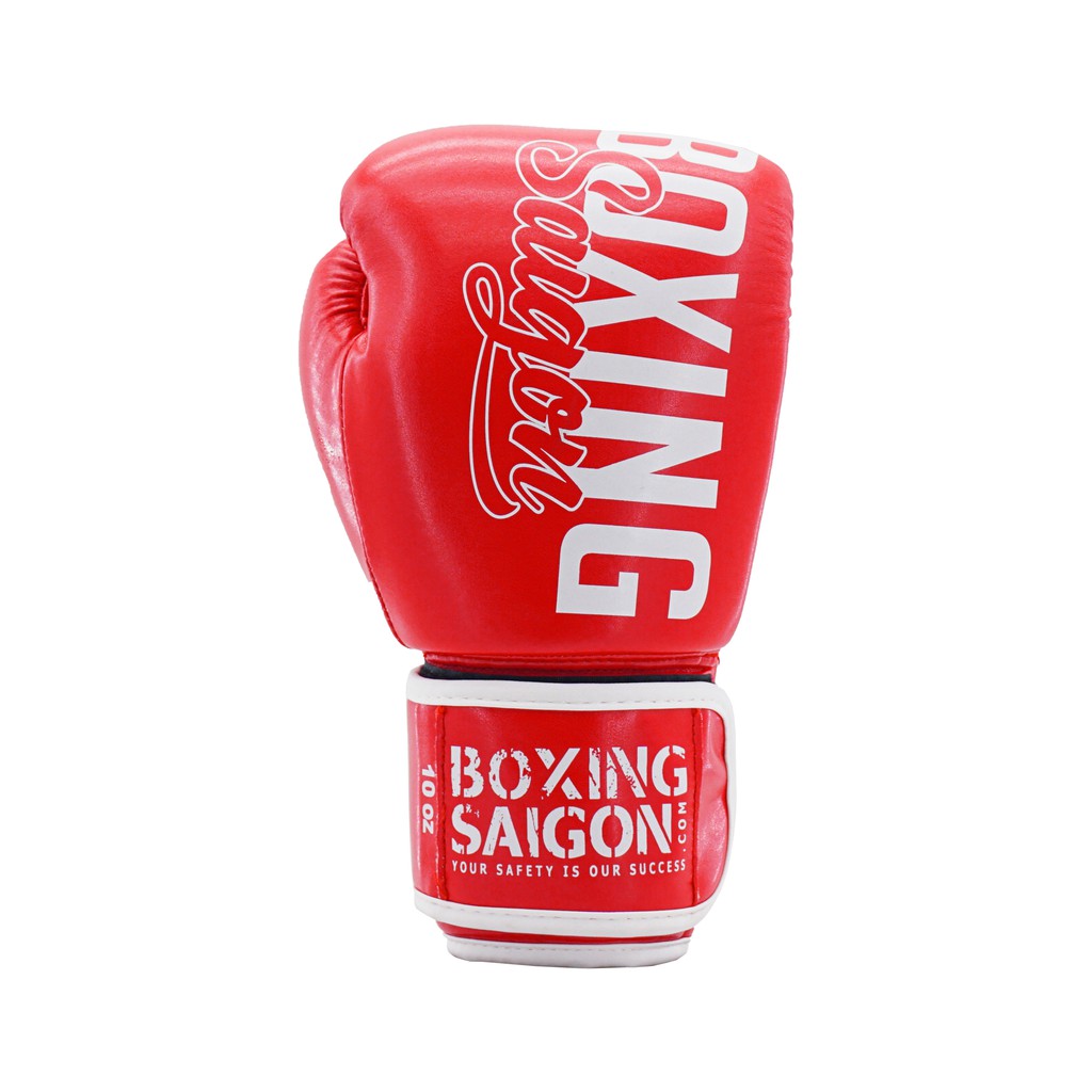 Combo Găng Tay Boxing Saigon + Băng Tay 4m5 (tặng túi rút &amp; xịt)) - Đỏ