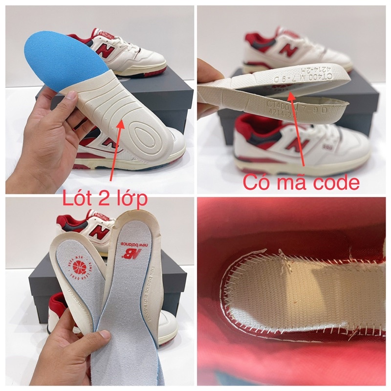 Giày New Balance 550 ALD White Red, Giày thể thao nam nữ NB 550 Trắng Đỏ  - FULLBOX