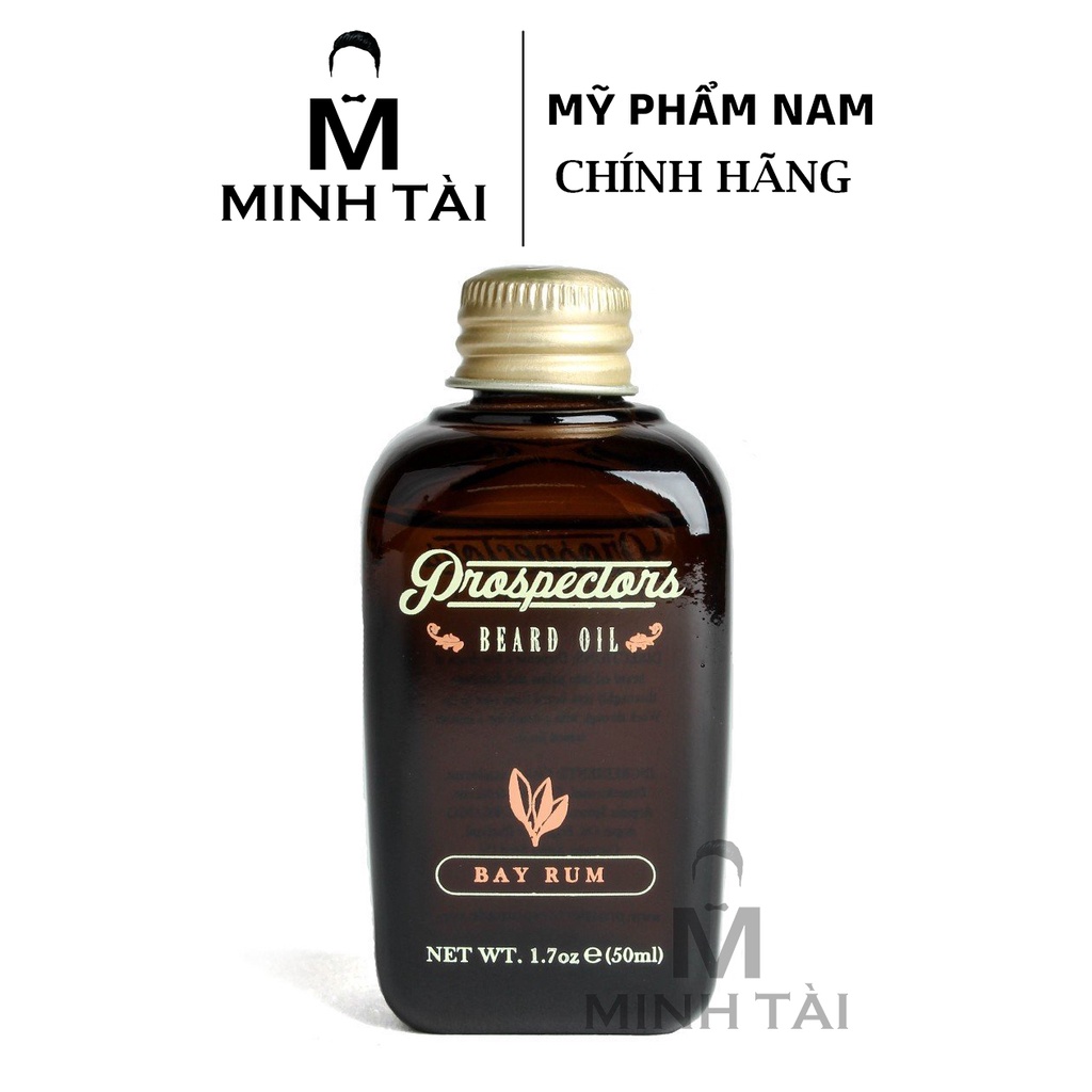 Tinh Dầu Dưỡng Râu PROSPECTORS Beard Oil Bay Rum 50ml - Hàng Chính Hãng USA