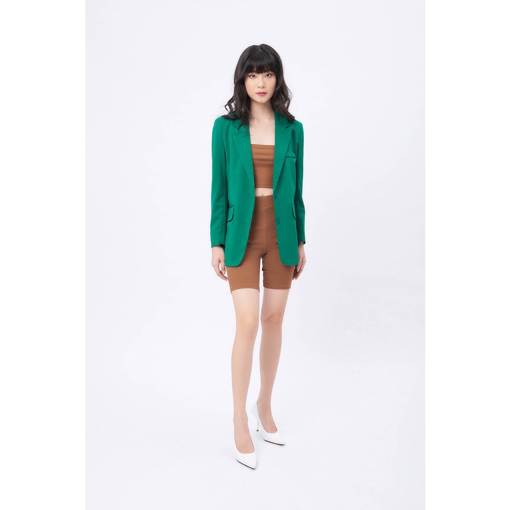 DOTTIE - Áo vest căn bản nữ xanh lá T0428