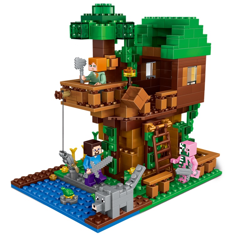 [THẢO NGUYÊN]  Đồ Chơi Lắp Ráp Lego Minecrraft My World  Thảo Nguyên Xanh Bộ Đồ Chơi Rèn Luyện Tính Kiên Nhẫn Cho Trẻ