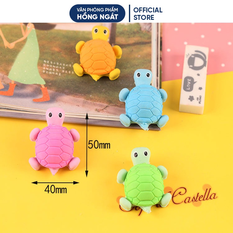 Tẩy bút chì hình rùa lớn, đồ dùng học tập dễ thương gôm tẩy cute giá rẻ làm quà tặng học sinh văn phòng phẩm T11