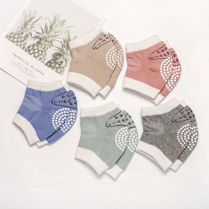 Vớ Chất Liệu Cotton Bảo Vệ Đầu Gối Chống Trượt Cho Bé