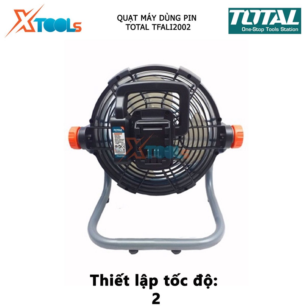 Quạt gió dùng pin TOTAL TFALI2002 240V~50/60HZ quạt máy mini 20V, quạt gió để bàn, Điều chỉnh 360 độ nhỏ gọn  [XTOOLS]