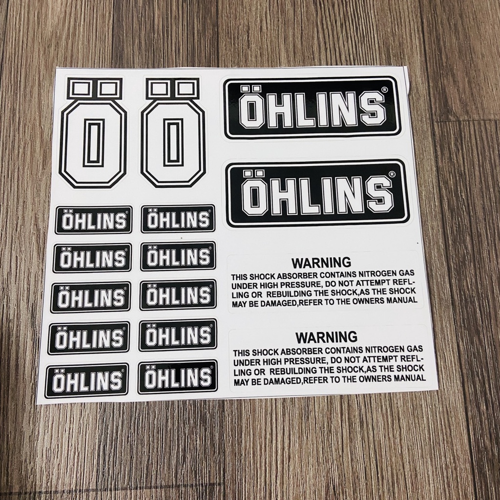 BỘ SƯU TẬP TEM CẮT LAZE CHỮ OHLINS, TEM LOGO OHLINS NHIỀU MÀU LỰA CHỌN TRANG TRÍ XE SIÊU CHẤT
