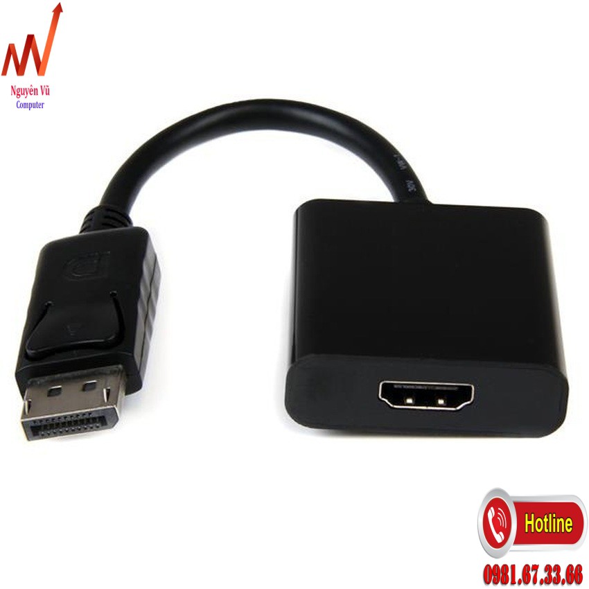 Cáp chuyển đổi Display Port to HDMI Adapter (Đen)