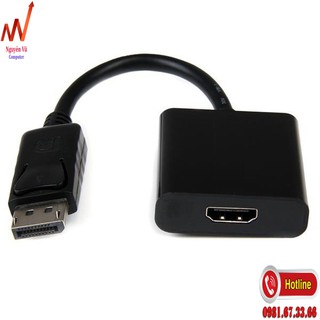 Cáp chuyển đổi Display Port to HDMI Adapter (Đen)