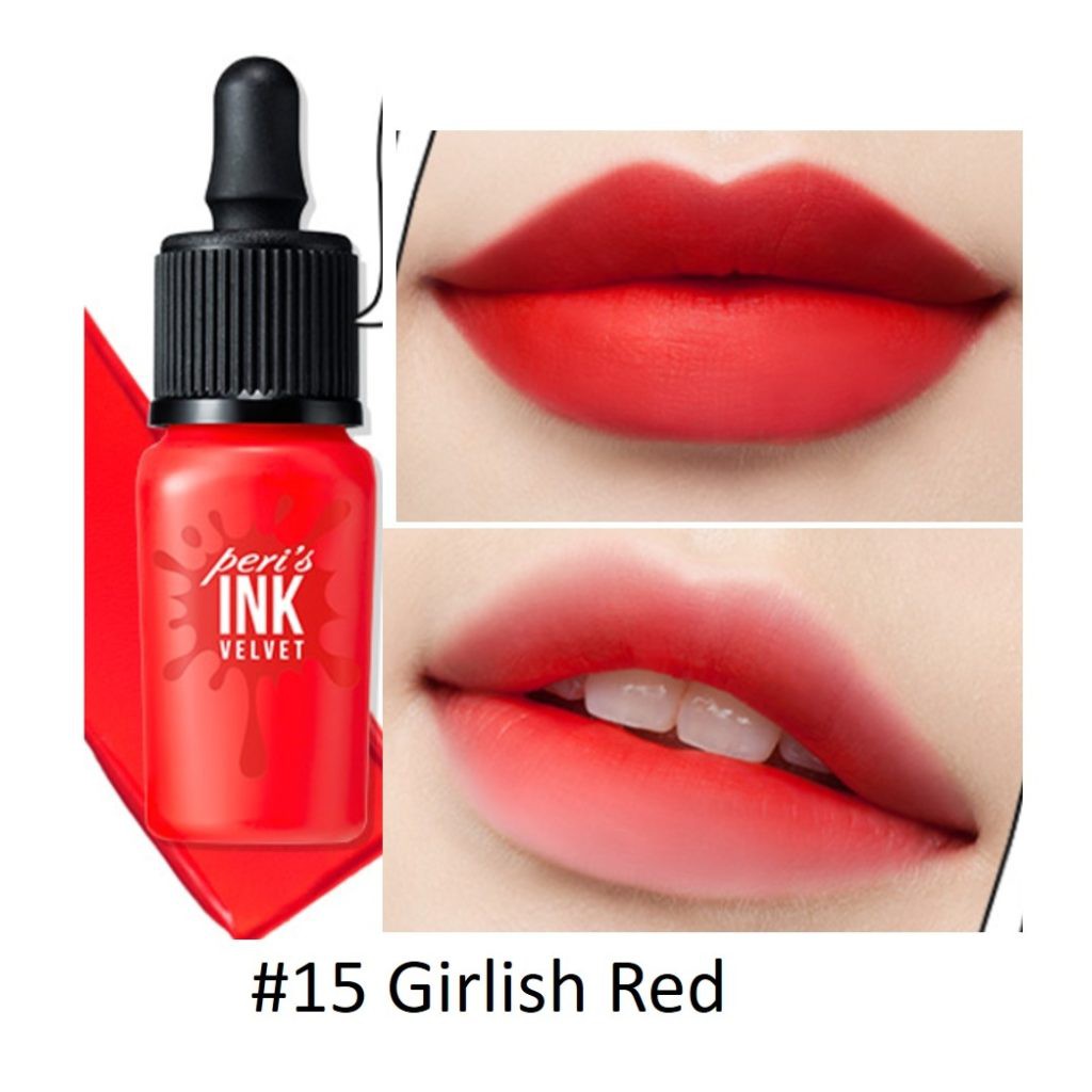 Káº¿t quáº£ hÃ¬nh áº£nh cho HOT Son Peripera Peri's INK Velvet No.15 Girlish Red