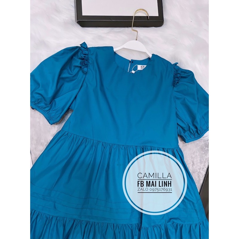 ⚡️BÁN SỈ⚡️Đầm xanh xoè 3 tầng có bèo vai | BigBuy360 - bigbuy360.vn