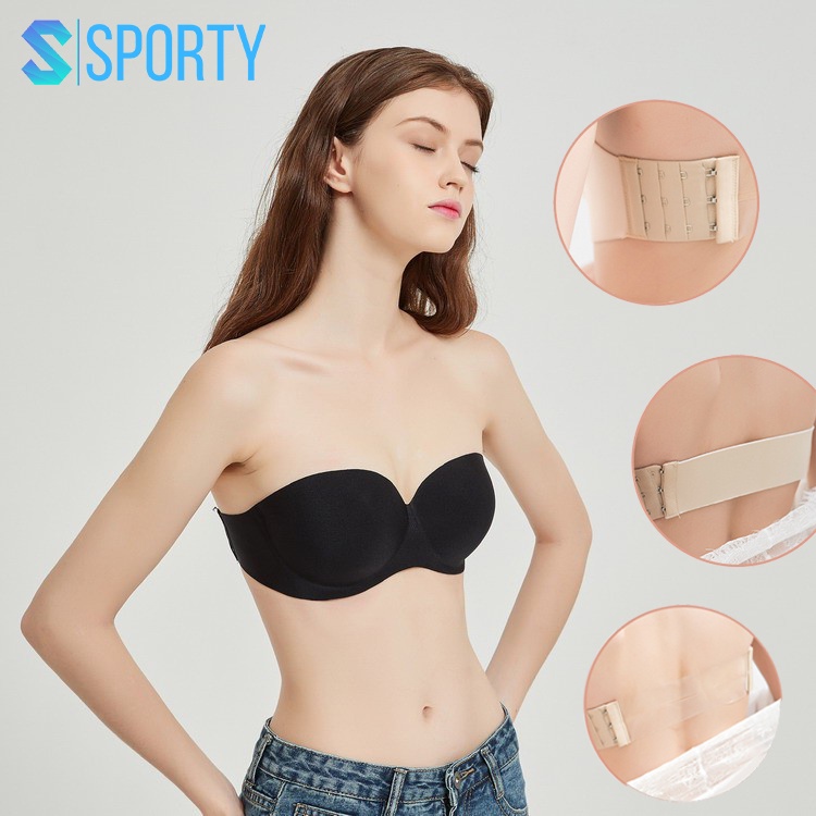 Áo ngực nữ quây không dây SPORTY, Bra nâng ngực không gọng quai ngang hở lưng sexy ML10