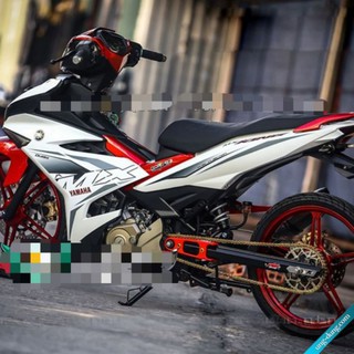 Tem rời exciter 150 trắng xám đỏ mx