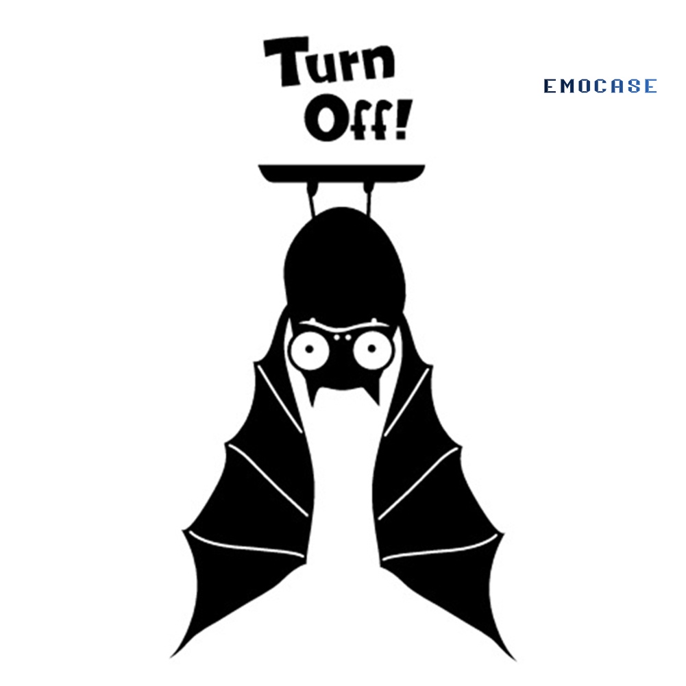 Sticker Dán Công Tắc Trang Trí Hình Dơi Phong Cách Halloween