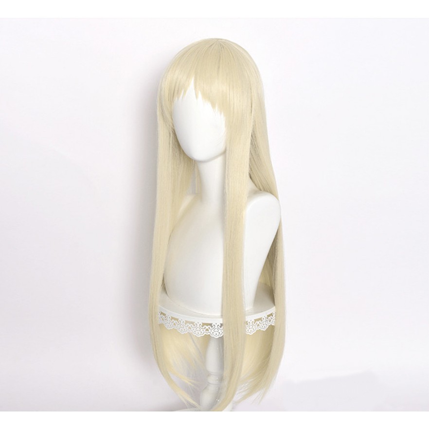 Wig/tóc giả vàng sữa cosplay Runa Yomozuki Kakegurui học viện đỏ đen cờ bạc