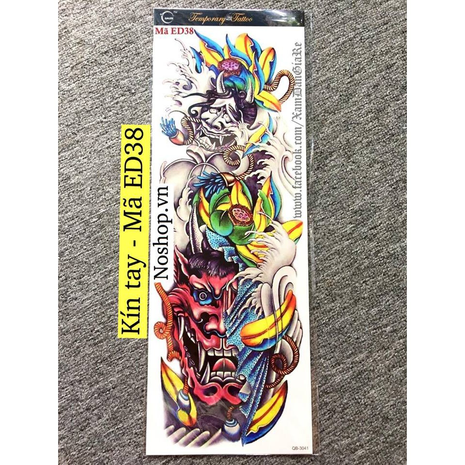 Hình xăm dán mặt quỷ - Mã ED38