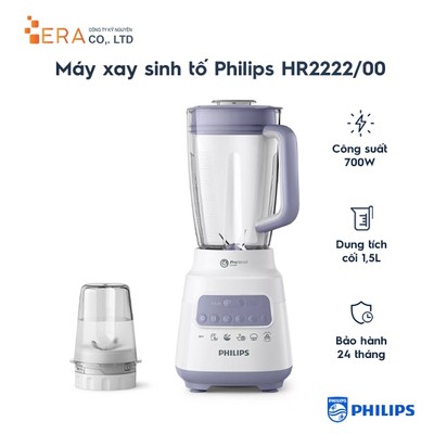 Máy xay sinh tố Philips HR2222 Xay Đa Năng 700W - Hàng chính hãng bảo hành 24 tháng