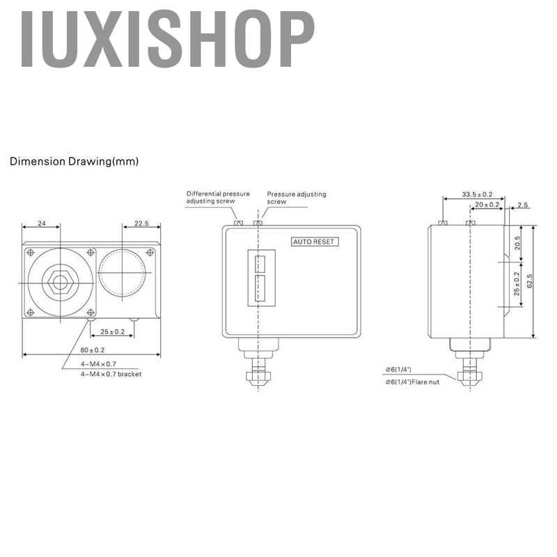 Công Tắc Điều Khiển Áp Suất Nước Ixishop G1 / 2 ''