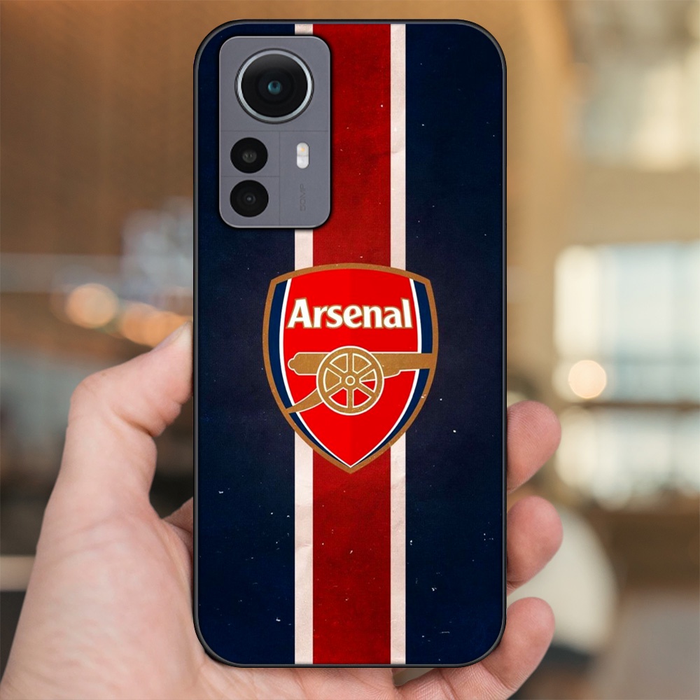 Ốp lưng Xiaomi 12 viền đen in hình Arsenal FC