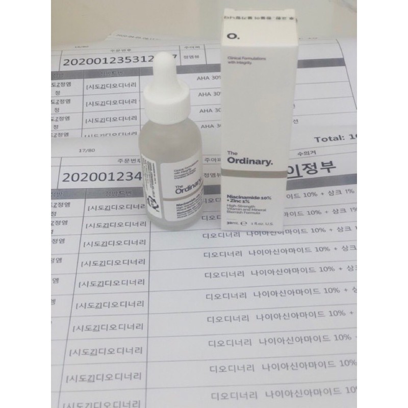 Tinh Chất Serum The Ordinary Niacinamide 10% + ZinC 1%