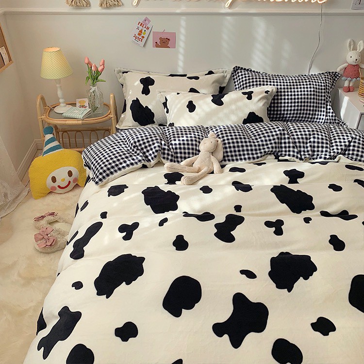 Bộ chăn ga gối cotton poly bò sữa Minh Nhật - chăn mền, drap giường, vỏ gối - ga giường đủ size | BigBuy360 - bigbuy360.vn