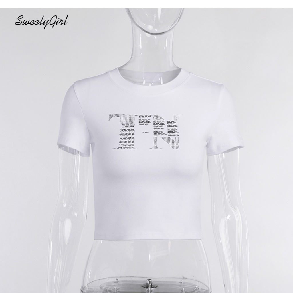 Áo Thun Tay Ngắn Cổ Tròn Màu Trơn In Chữ Thời Trang 2022 Dành Cho Nữ