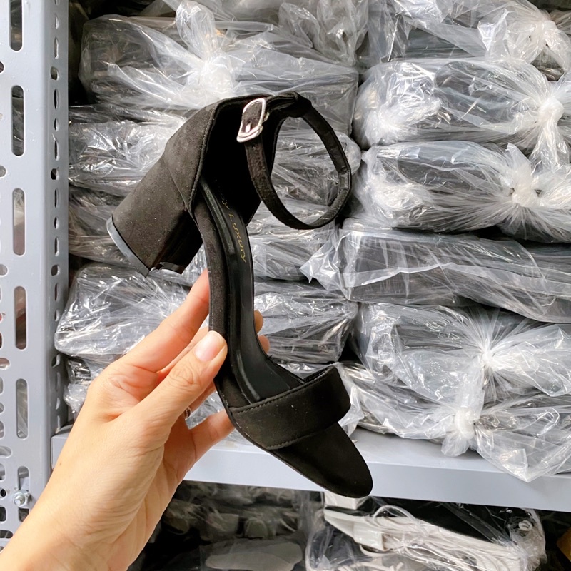 Giày sandal cao gót quai ngang đơn giản 5p GN