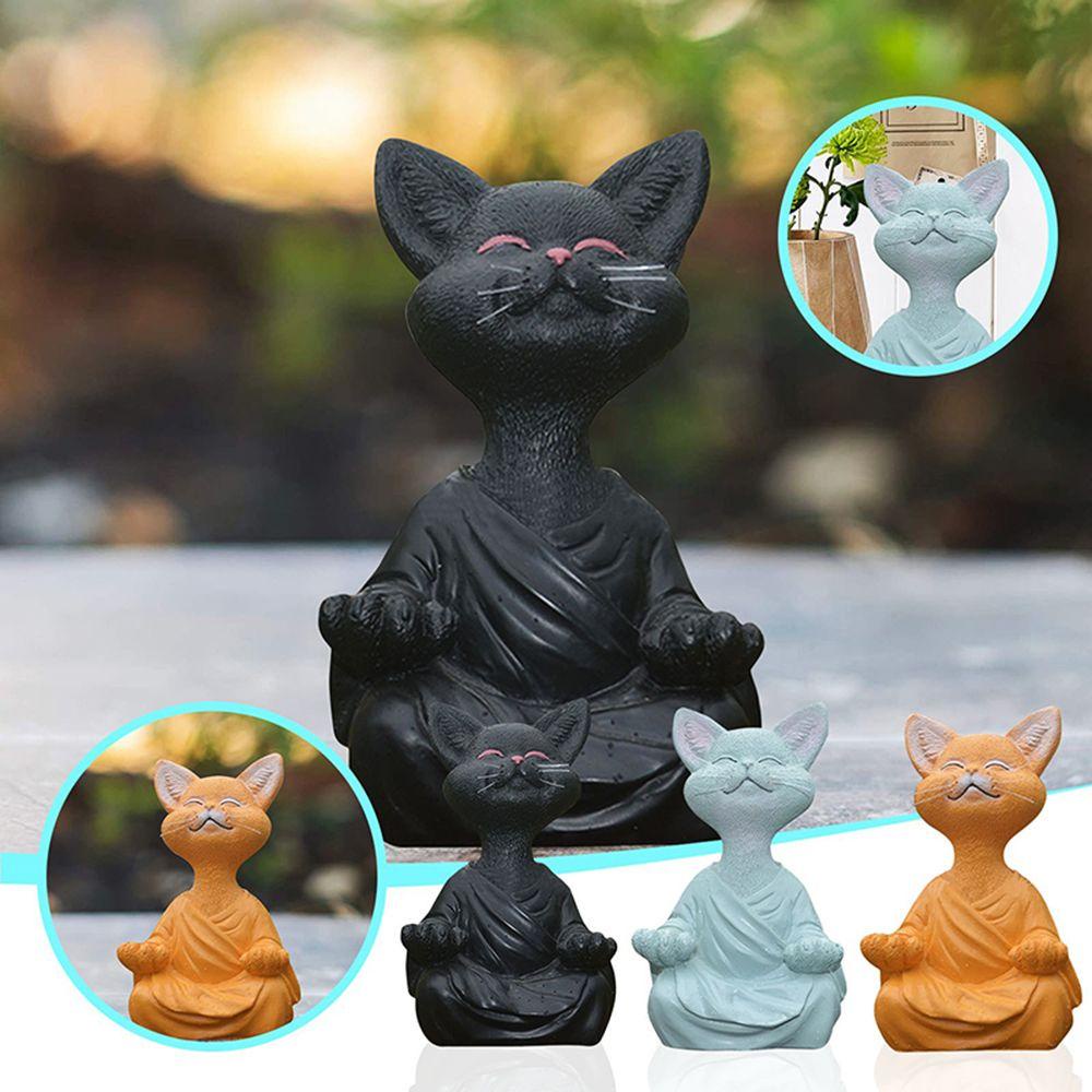 Tượng Mèo Thiền Định Trang Trí Nhà Cửa