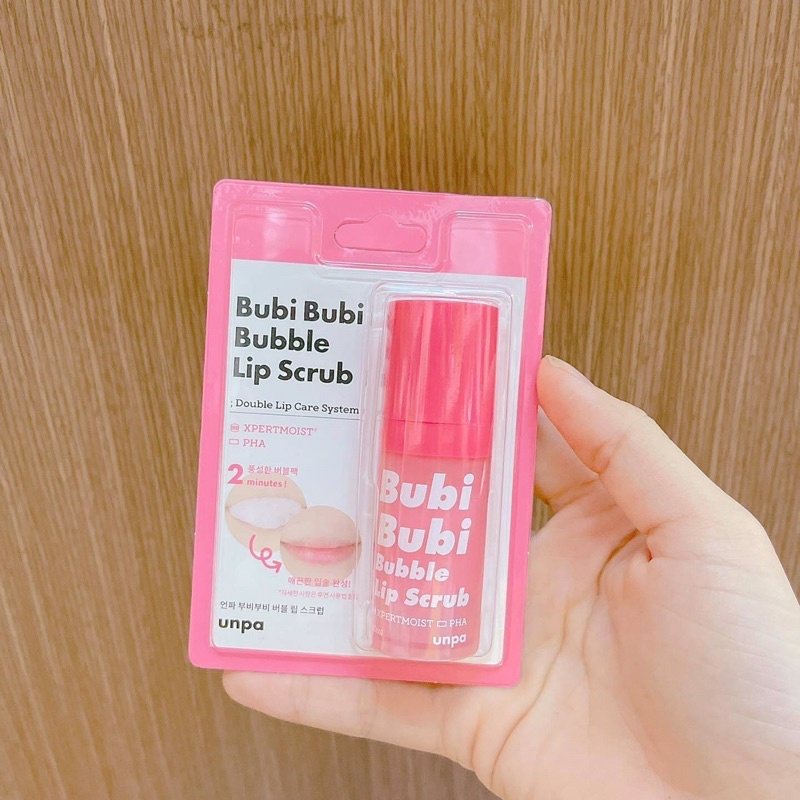 Gel Sủi Tẩy Tế Bào Chết Siêu Mềm Môi Unpa Bubi Bubi Bubble Lip Scrub ( Mẫu Mới )