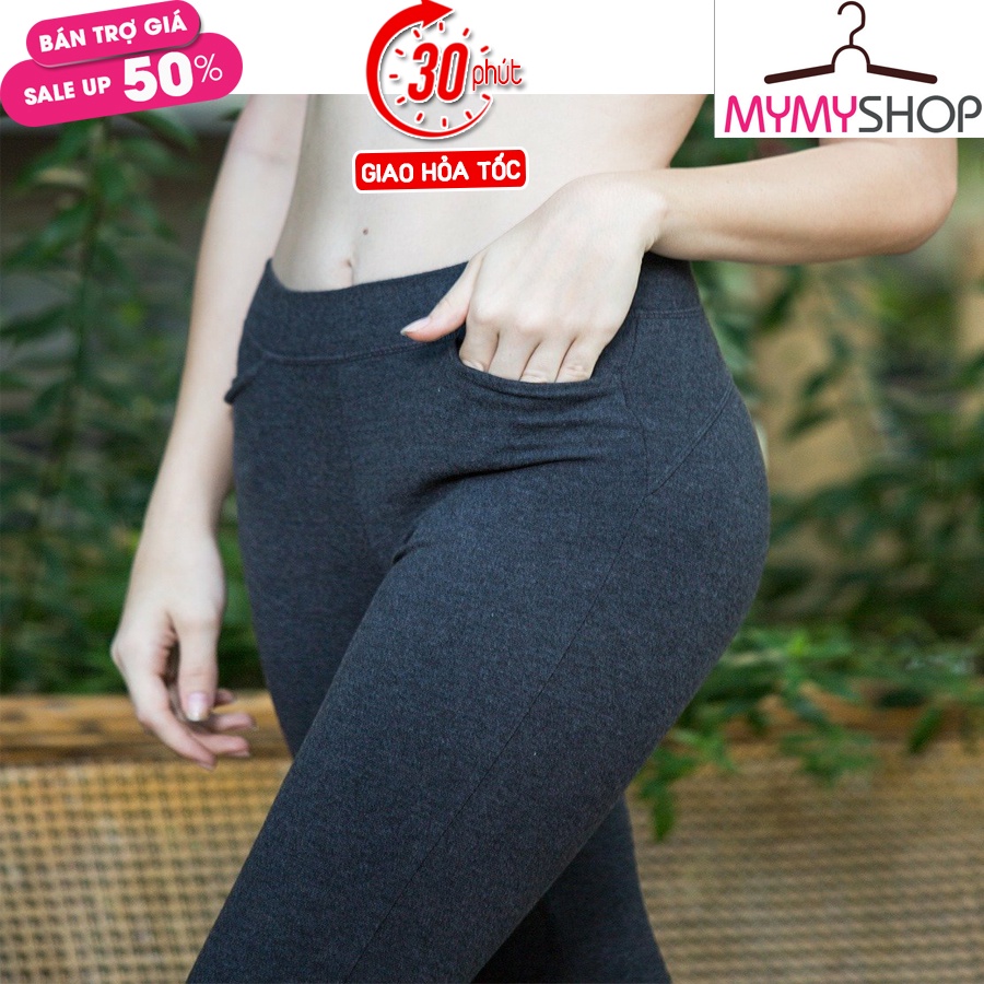 Quần Legging Cotton Co Giản 4 Chiều, Quần Nâng Mông, Tôn Dáng