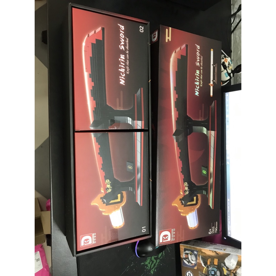 Đồ chơi lắp ghép xếp hình mô hình Thanh kiếm diệt quỷ KATANA Yaiba Kimetsu Model DK.1503 với 790 chi tiết