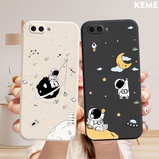 [Viền vuông][Bảo vệ camera] Ốp lưng Oppo A1k / Realme C2  in hình nhà phi hành gia cute dễ thương