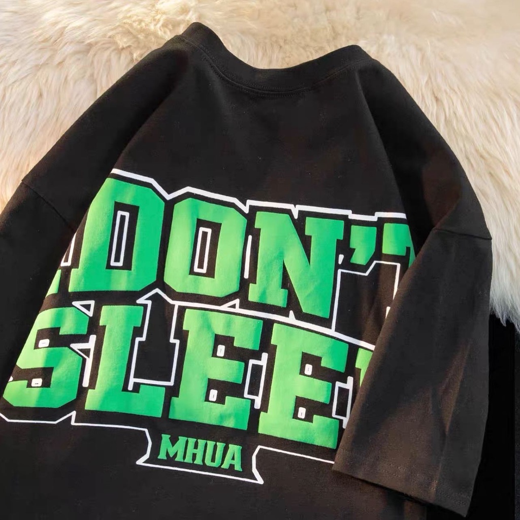 Áo thun form rộng DON'T SLEEP tay lỡ 100% cotton unisex nam nữ (Ảnh thật/Có sẵn) | BigBuy360 - bigbuy360.vn