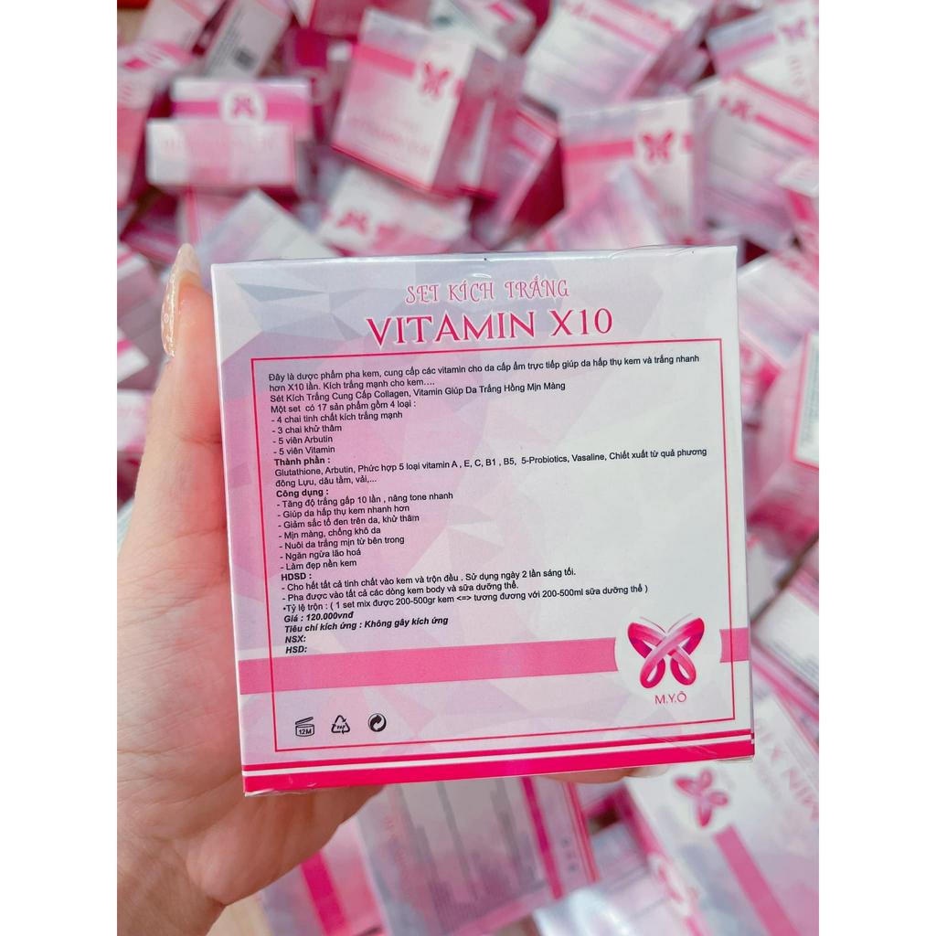 SET KÍCH TRẮNG VITAMIN X10 MYÔ
