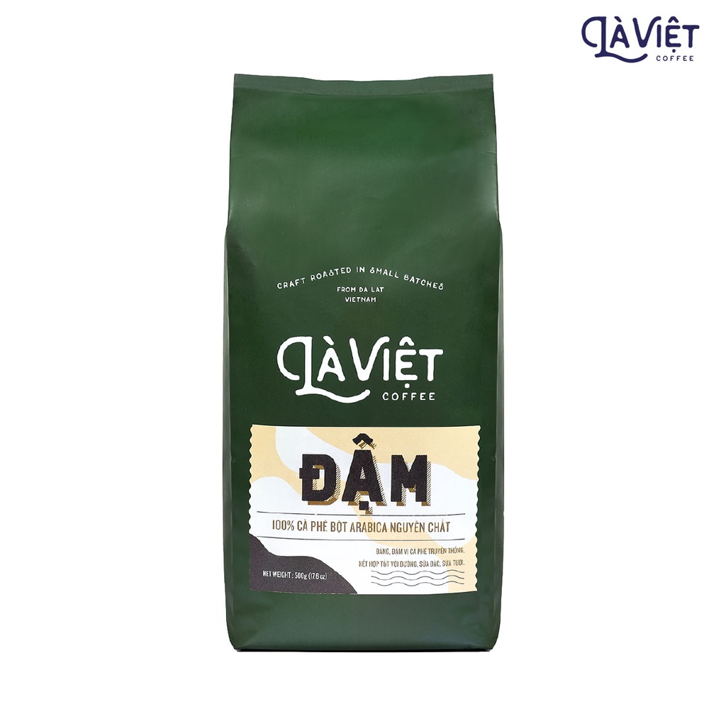 Cà Phê Bột LÀ VIỆT Đậm 100% Arabica 500g Vị Đắng, Đậm