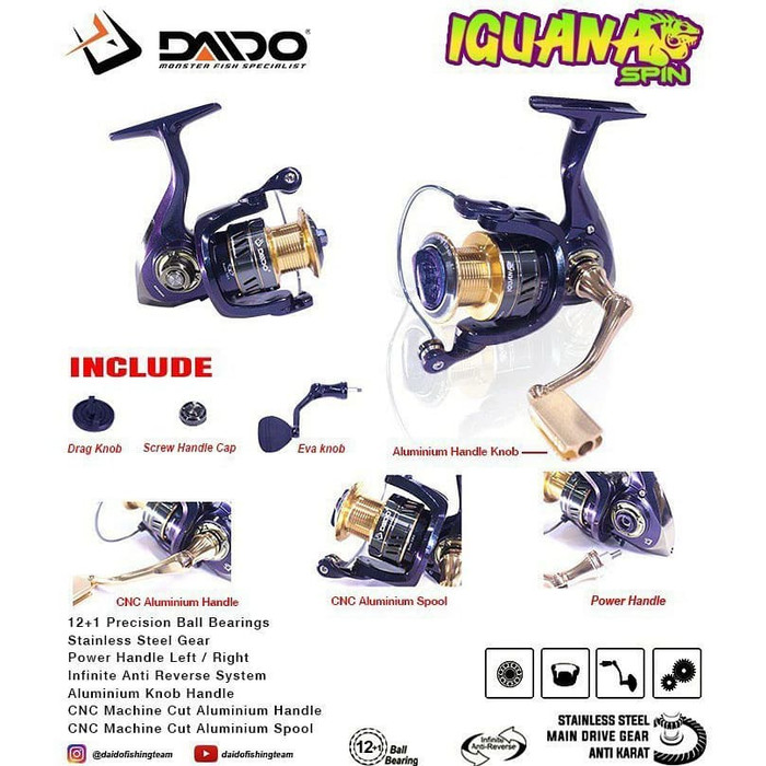 Guồng Quay Daido Iguana Spin 6000 (Code 008)