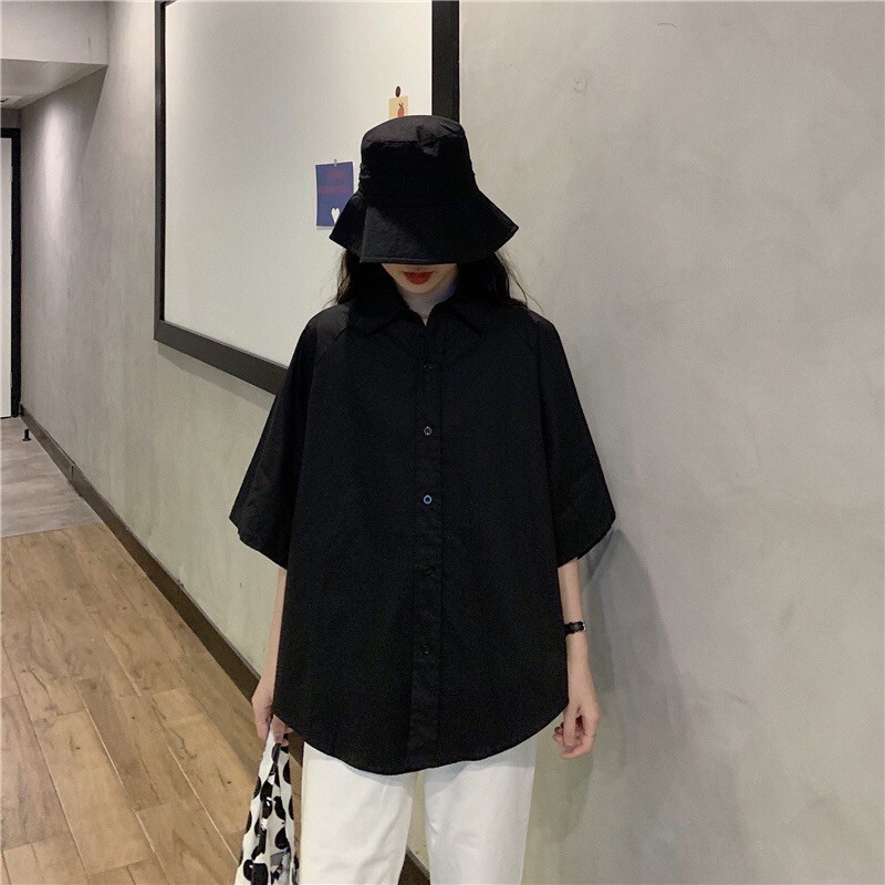 [Mã FAMARAL1 giảm 10K đơn 50K] [ẢNH THẬT ĐỘC QUYỀN REPLEI1986] Áo sơ mi đen, trắng | BigBuy360 - bigbuy360.vn