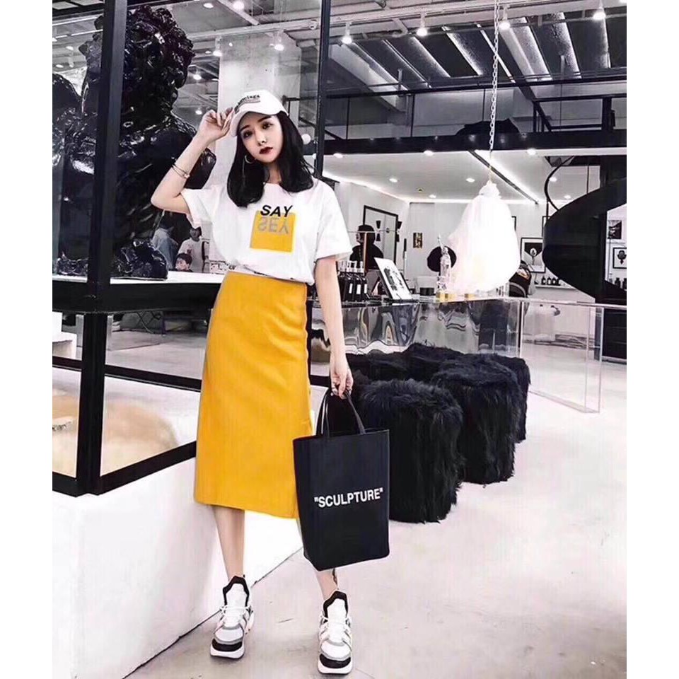 Áo thun nữ in hình say yes mtt181 ( Trắng )