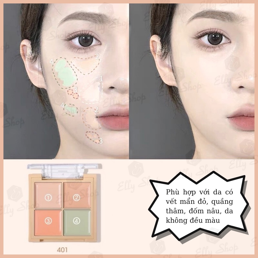 Bảng che khuyết điểm 4 ô Gogo Tales Embellish Blemish Free Collocation