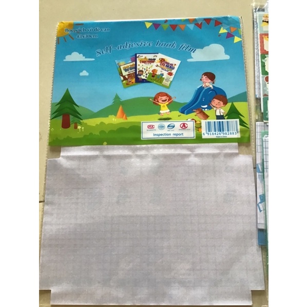10 Tờ Bọc sách vở decal các cấp, bìa decan bọc sách trong suốt