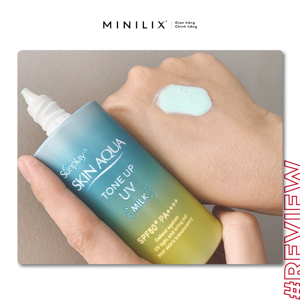 Kem chống nắng kiềm dầu nâng tông Sunplay Skin Aqua Tone Up UV Milk 50g - [MINILIX]