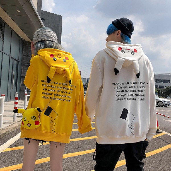 Áo Hoodie In Hình Pikachu Hoạt Hình Dễ Thương Cho Nam Nữ
