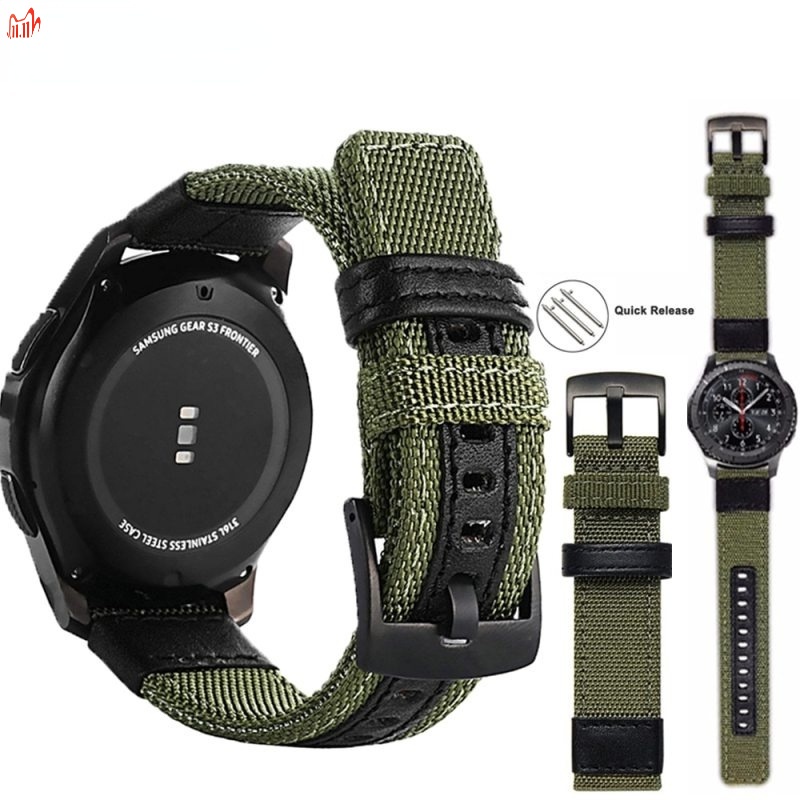 Dây Đeo nylon 20/22mm Cho Đồng Hồ samsung Gear Sport / Gear S2 Classic/ Galaxy 42mm / Active 1 2 / samsung watch 3 41mm 22mm