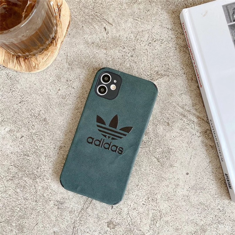 Ốp điện thoại da mềm chống va đập họa tiết logo Adidas cho iPhone 12 Mini 12 Pro Max 11 Pro Max Xs Max X Xr 7 8 Plus